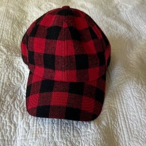Red and Black Plaid Cap
